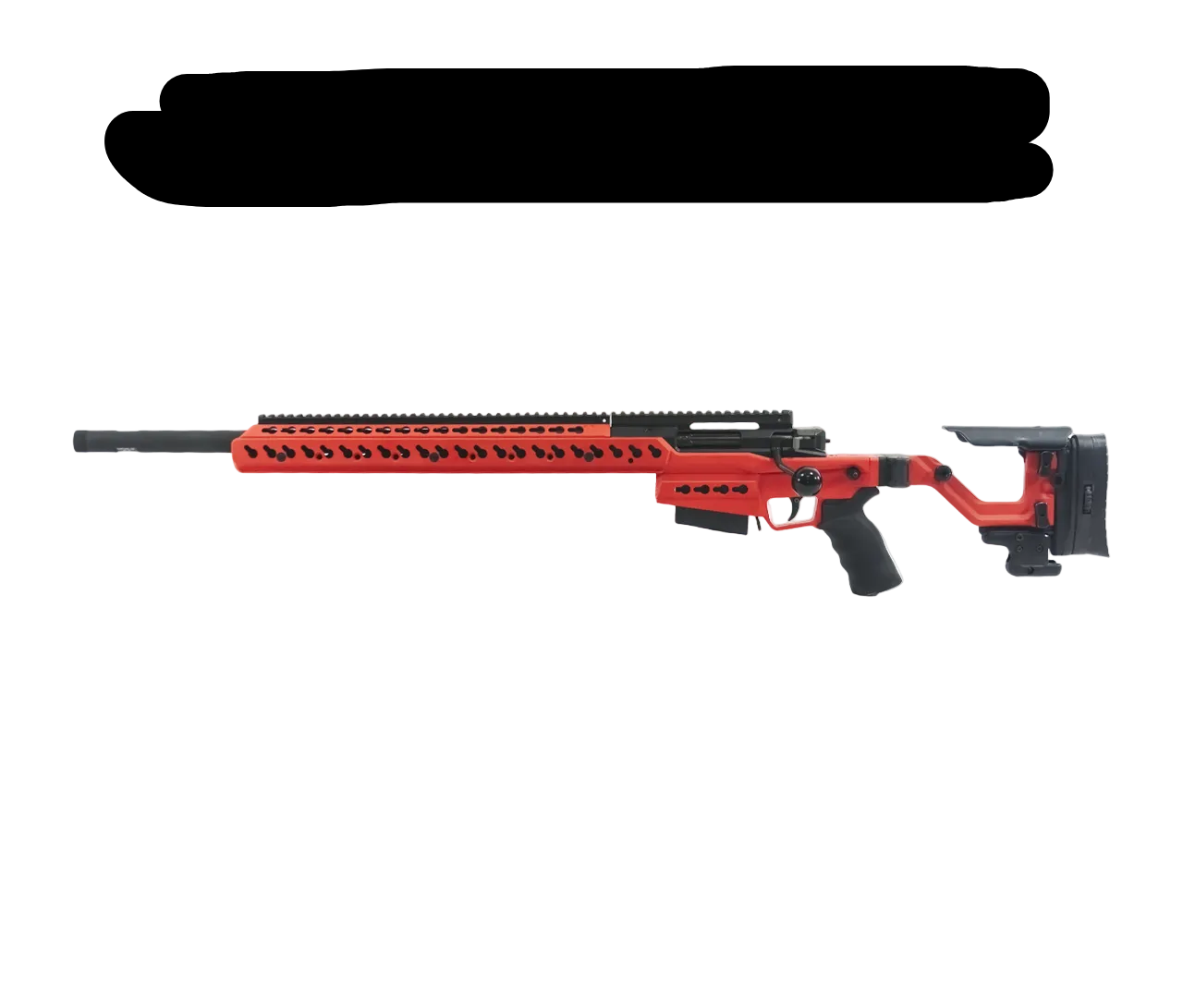 Accuracy International: AT-XC, 6 Creedmoor, Folding, 26", Red, Left Hand