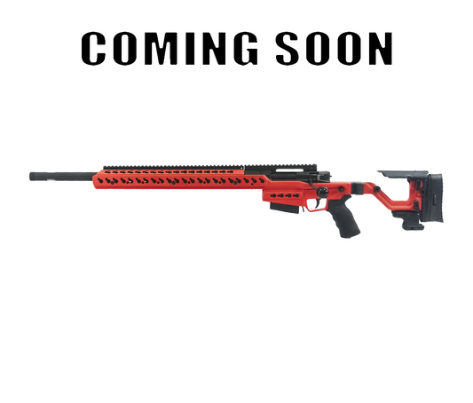 Accuracy International: AT-XC, 6 Creedmoor, Folding, 26", Red, Left Hand