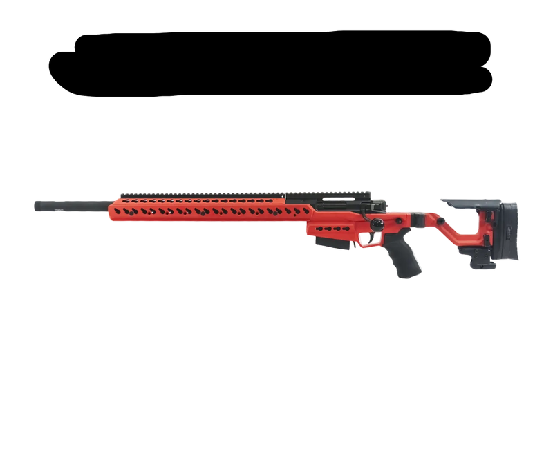 Accuracy International: AT-XC, 6 Creedmoor, Folding, 26", Red, Left Hand