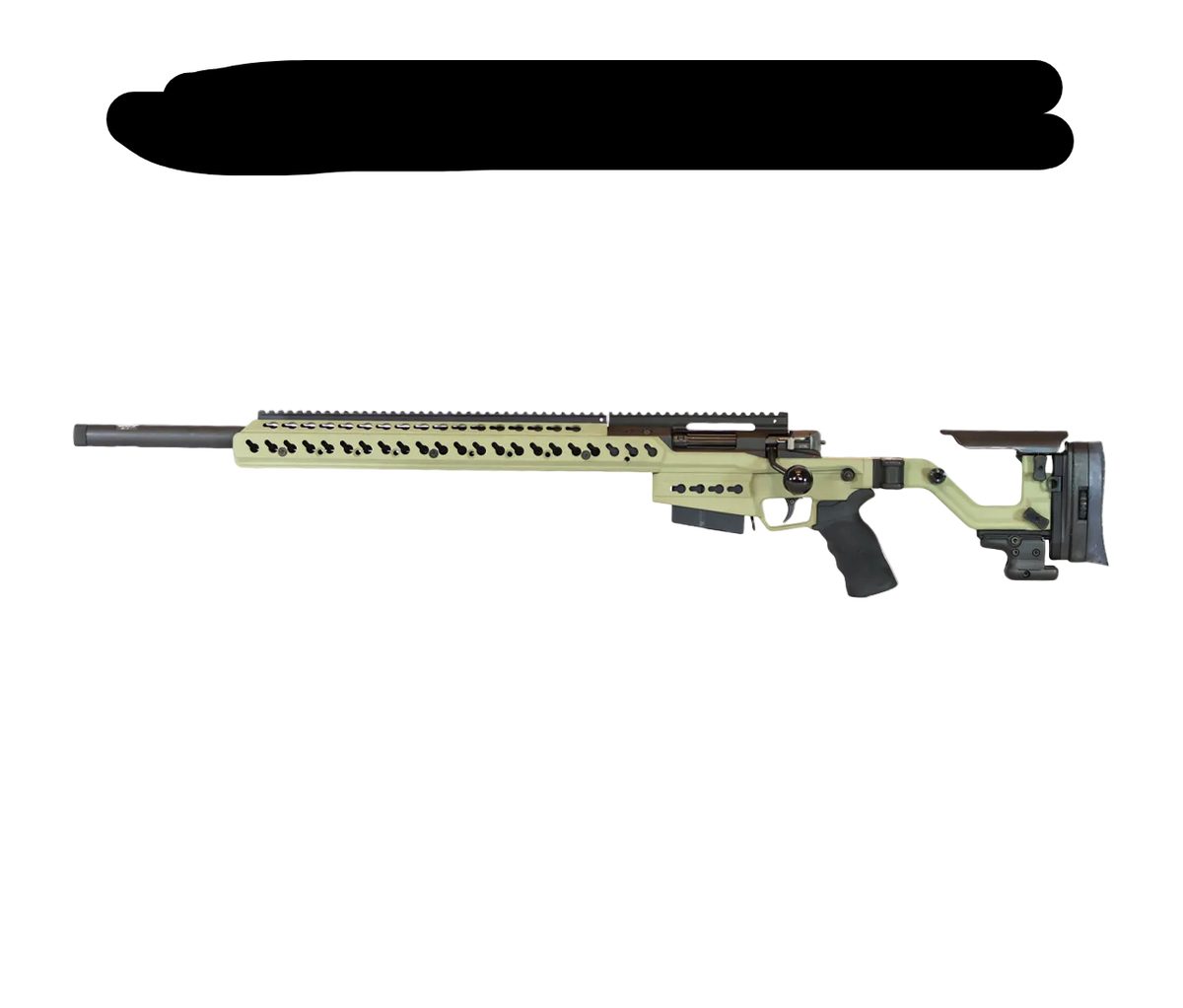 Accuracy International: AT-XC, 6 Creedmoor, Folding, 26", Sage Green, Left Hand