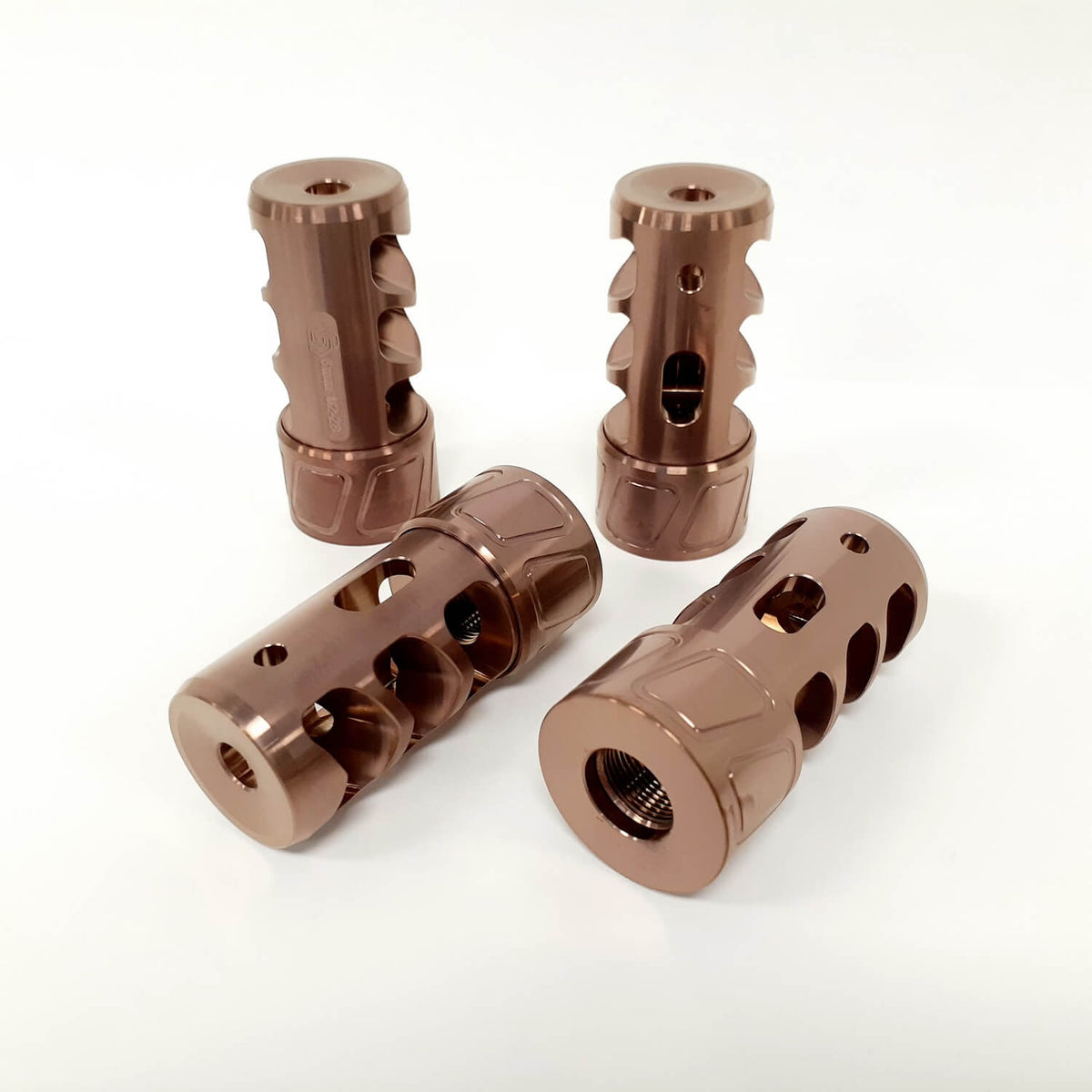 Spearhead Machine Limited Edition 3 Port Muzzle Brake, Copper PVD (4)