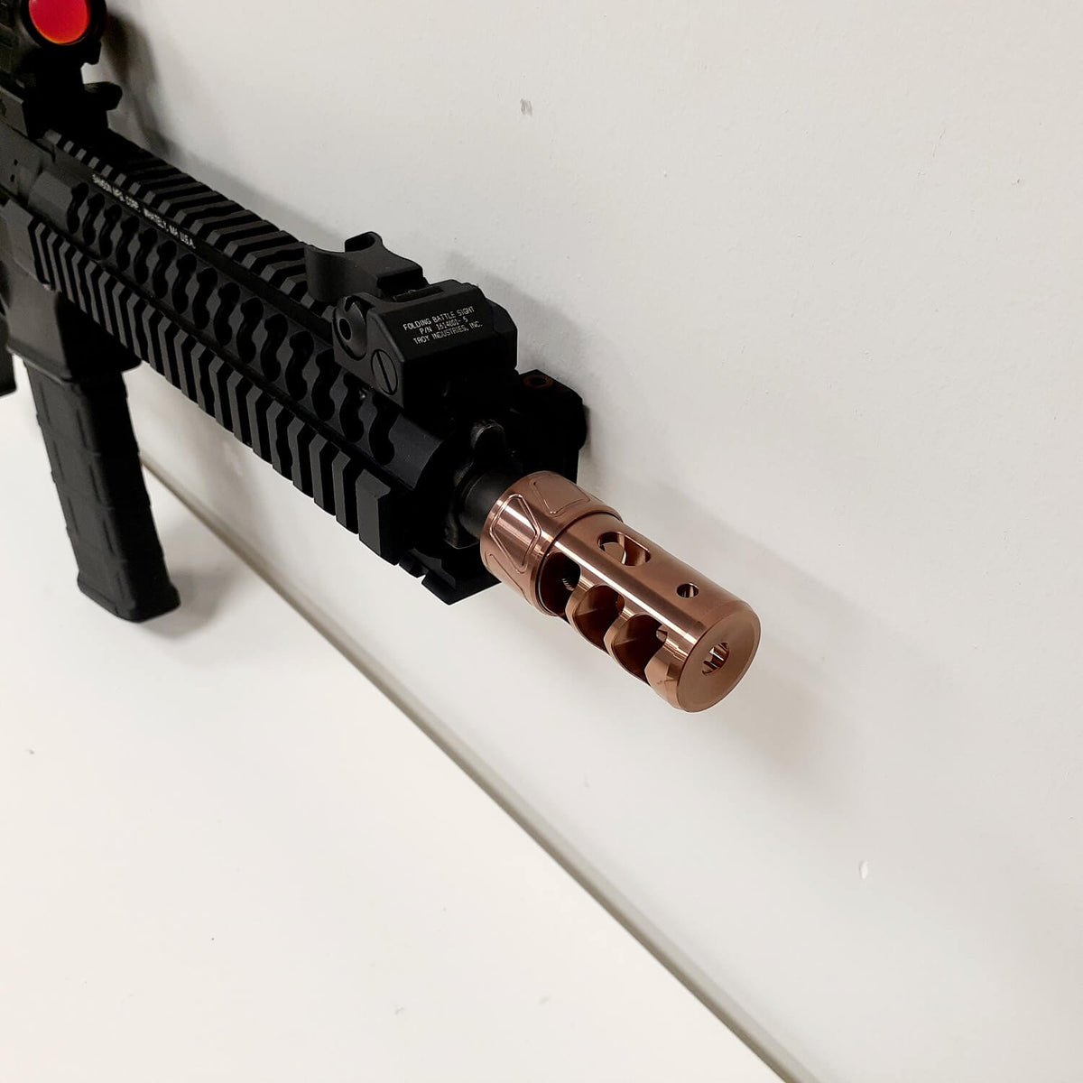 Spearhead Machine Limited Edition 3 Port Muzzle Brake, Copper PVD (7)