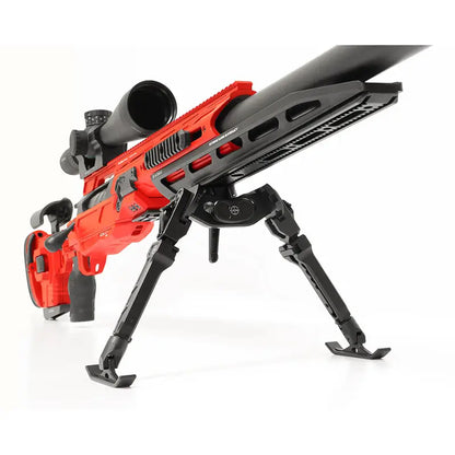 Cadex ELR Bipod Extender on a Cadex rifle, bipod moved forward